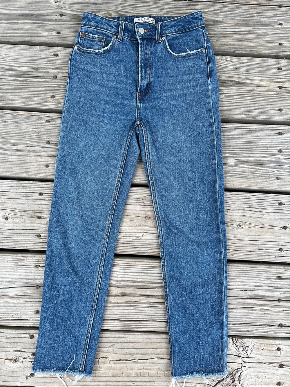 Denim&Co Classic Straight-Leg Blue Jeans